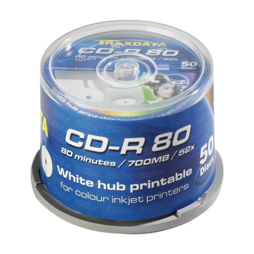 MED CD TRX CD-R PRN F CAKE 50 WHITE