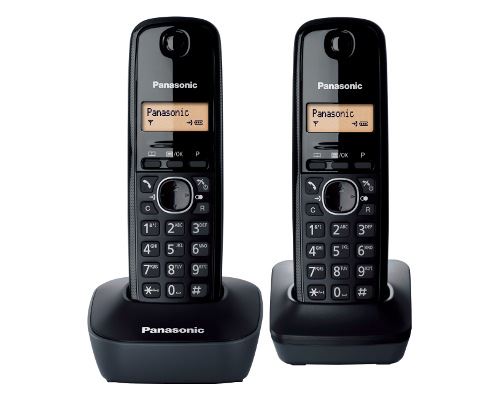 PANASONIC telefon bežični KX-TG1612FXH crni, 2 sluš.
