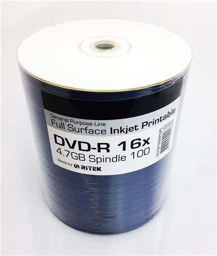 MED DVD TRX DVD-R 16X PRN F SP100 WHITE