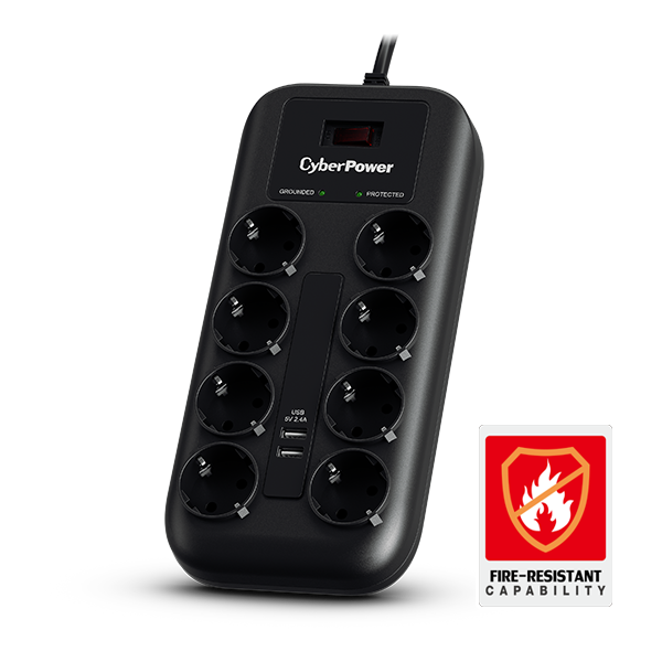 CyberPower produžni kabl sa prenap. zaštitom 8xŠuko, 2xUSB