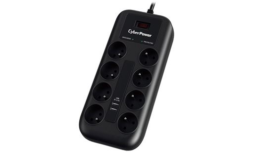 CyberPower prenaponska zaštita, P0820SUF0, 8x šuko, 2x USB c