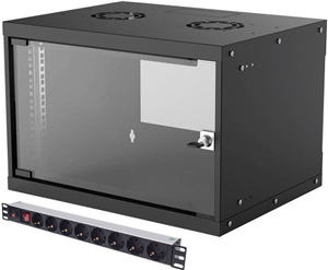 Intellinet ormar zidni 6U/400mm 714143 + 8-Output PDU 713986