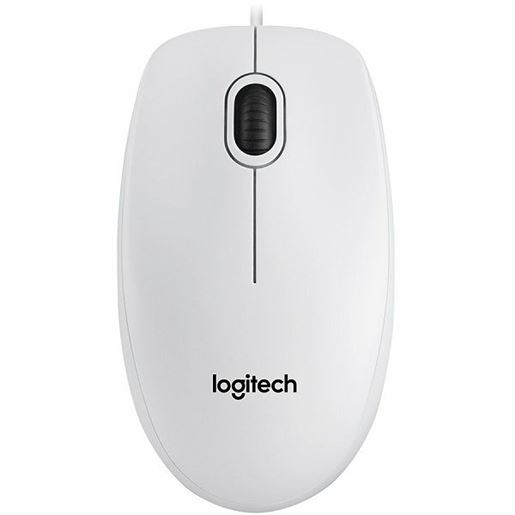 Miš LOG B100 optical USB OEM, bijeli 910-003360