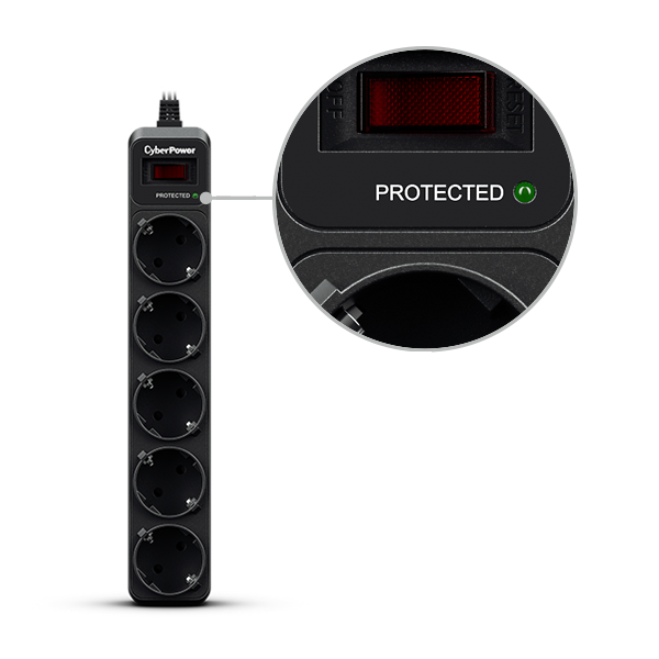 CyberPower produžni kabl prenapon.zašt. B0520SC0 5xšuko/1,8m
