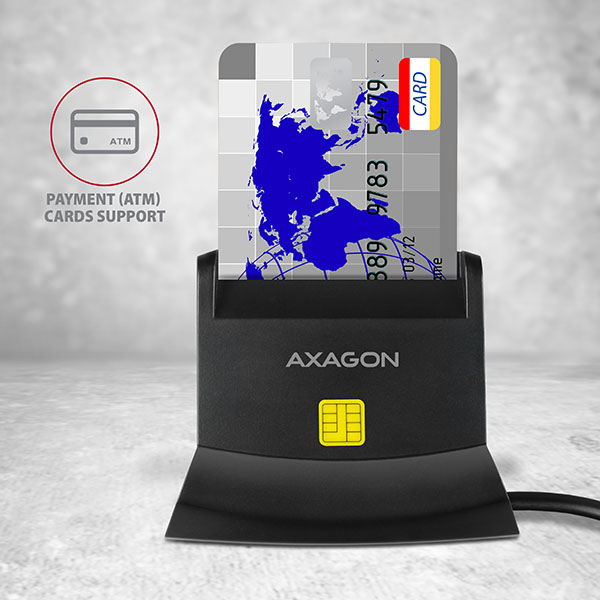 CARD READER AXAGON USB 2.0 Smart/SD/microSD/SIM (CRE-SM2)