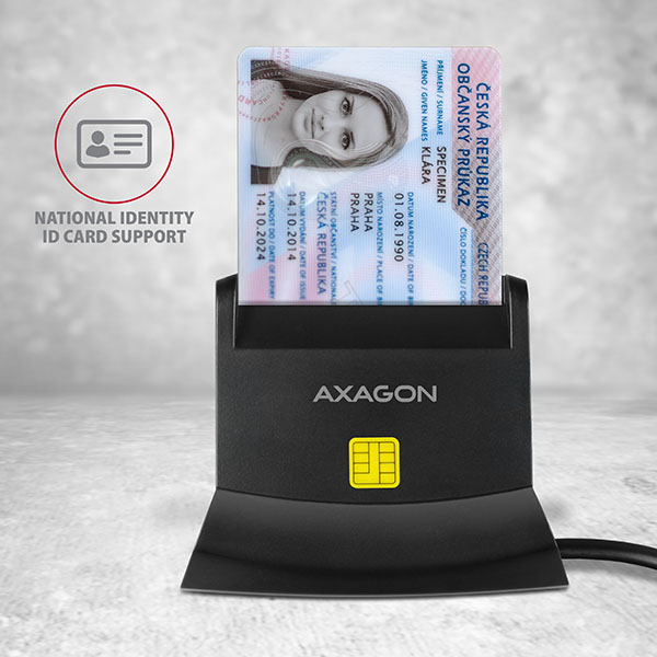 CARD READER AXAGON USB 2.0 Smart/SD/microSD/SIM (CRE-SM2)