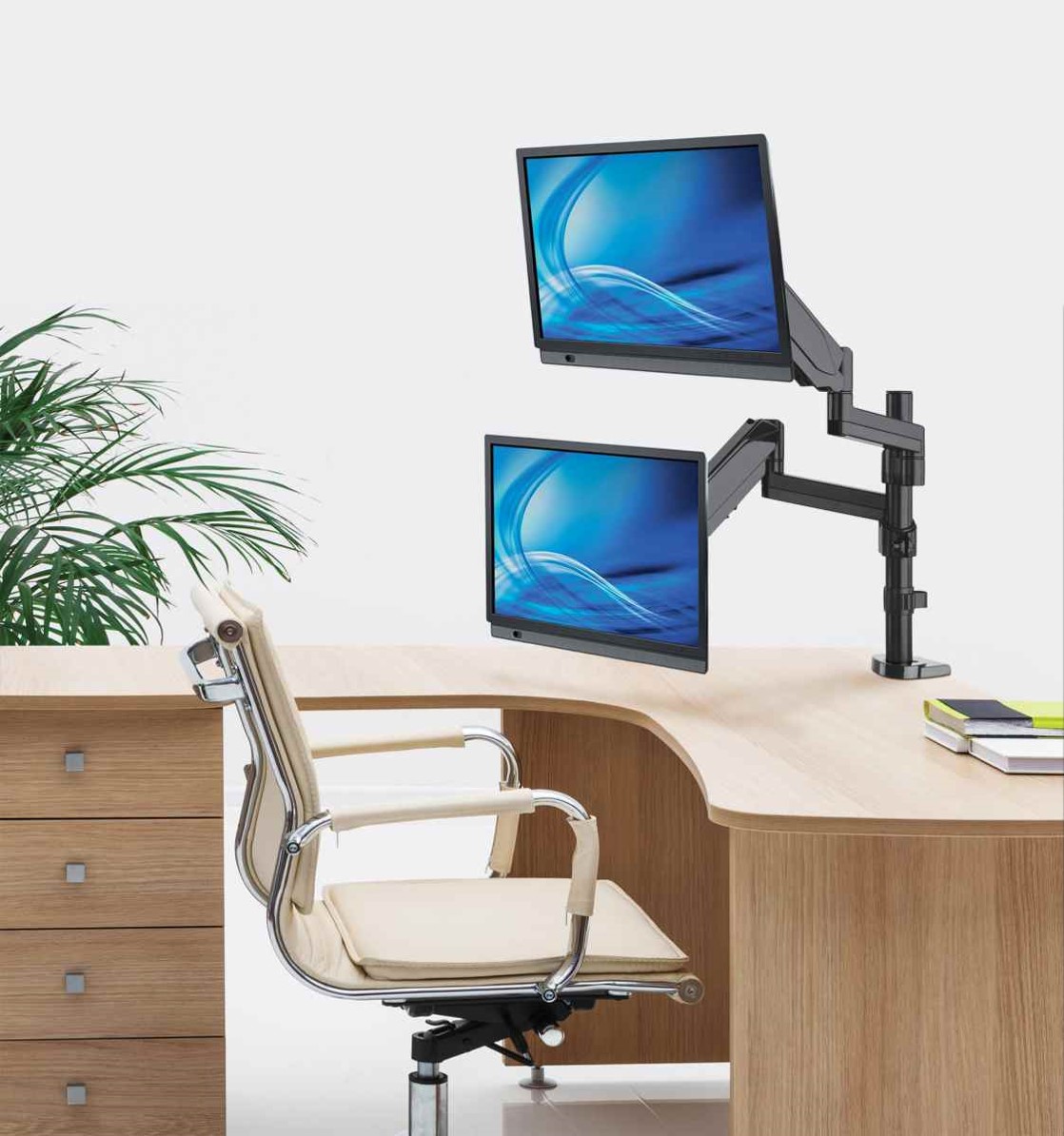 MH nosač za 2 monitora 17"-32" do 8kg težine