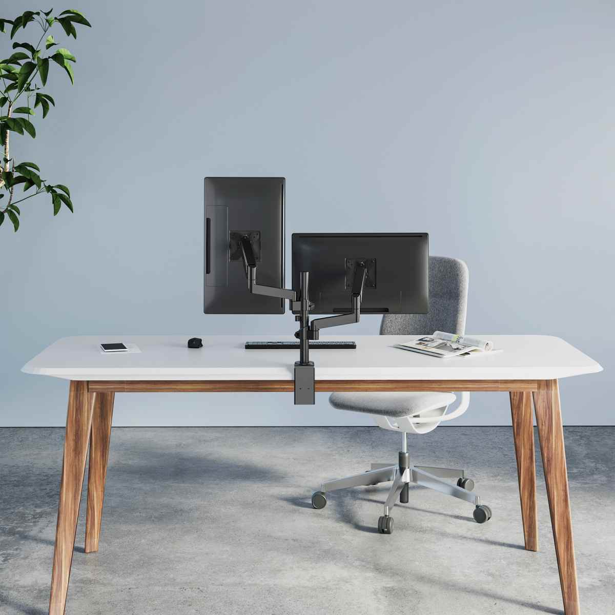 MH nosač za 2 monitora 17"-32" do 8kg težine