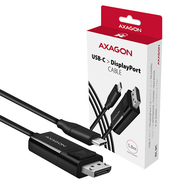 CC USB CM -> DisplayPort cable 1.8m 4K/60Hz, AXA