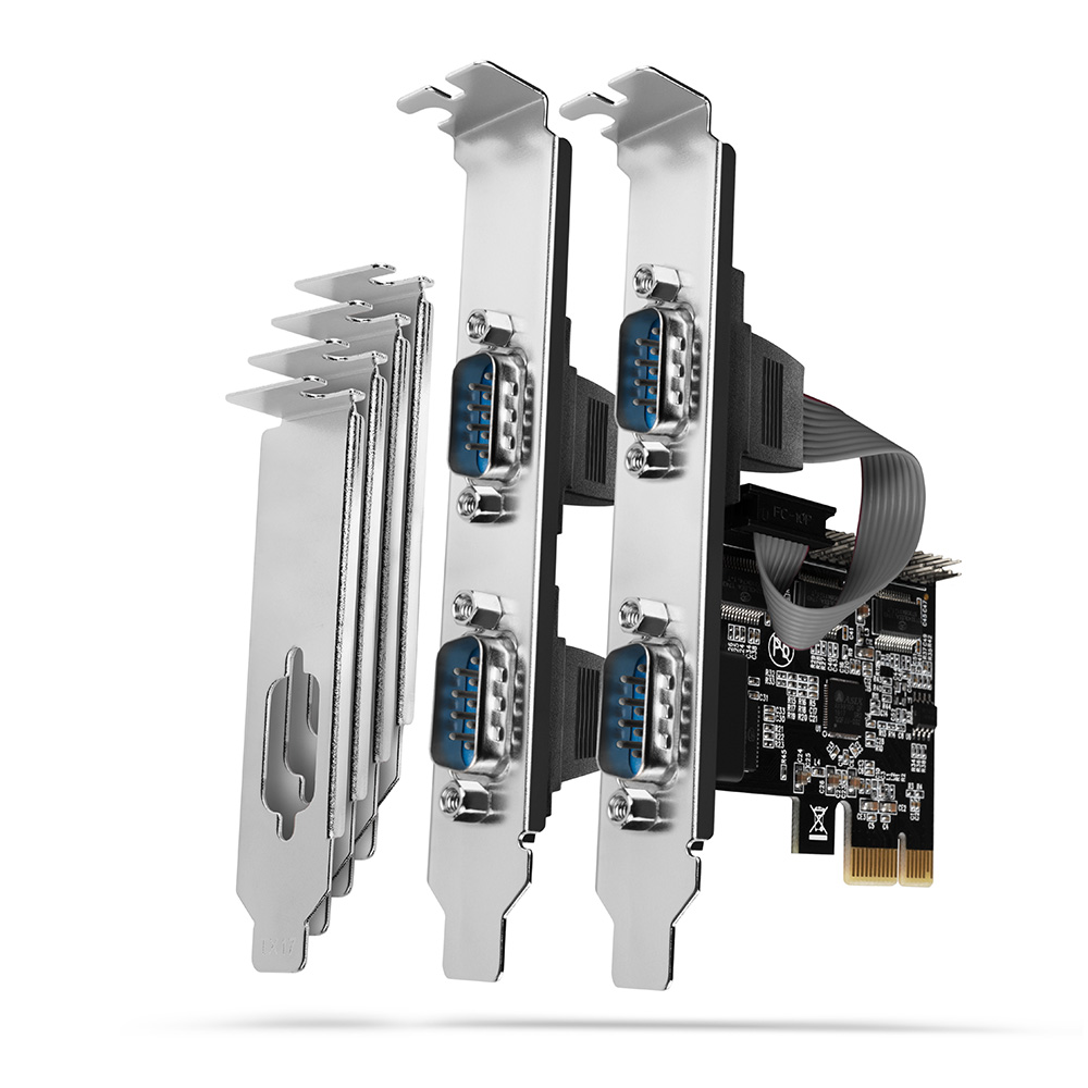 Kontroler PCI-Express --> 4 x Serial port + LP,  AXAGON
