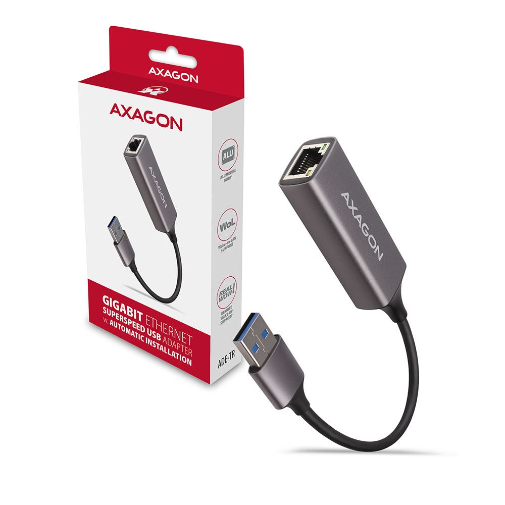 Adapter USB 3.2 na Gigabit Ethernet 10/100/1000 AXAGON
