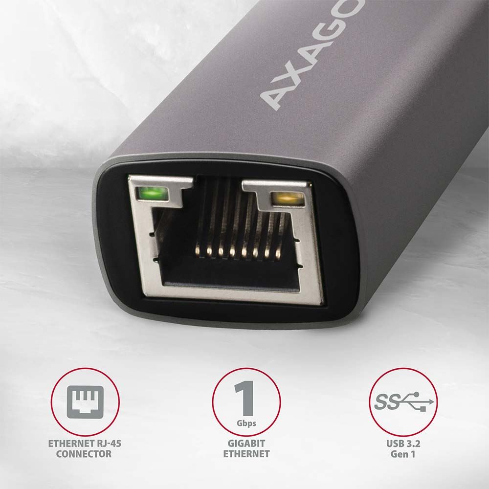 Adapter USB-C 3.2/Ethernet 10/100/1000, ADE-TRC, AXAGON