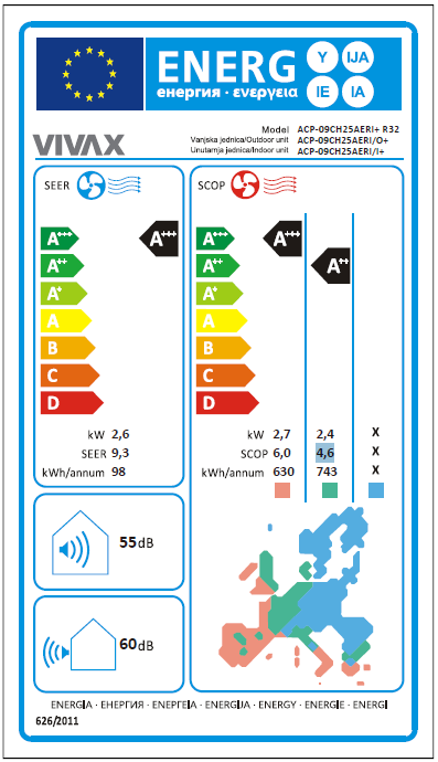 VIVAX COOL, klima uređaji, ACP-09CH25AERI/I+ SREBRNA