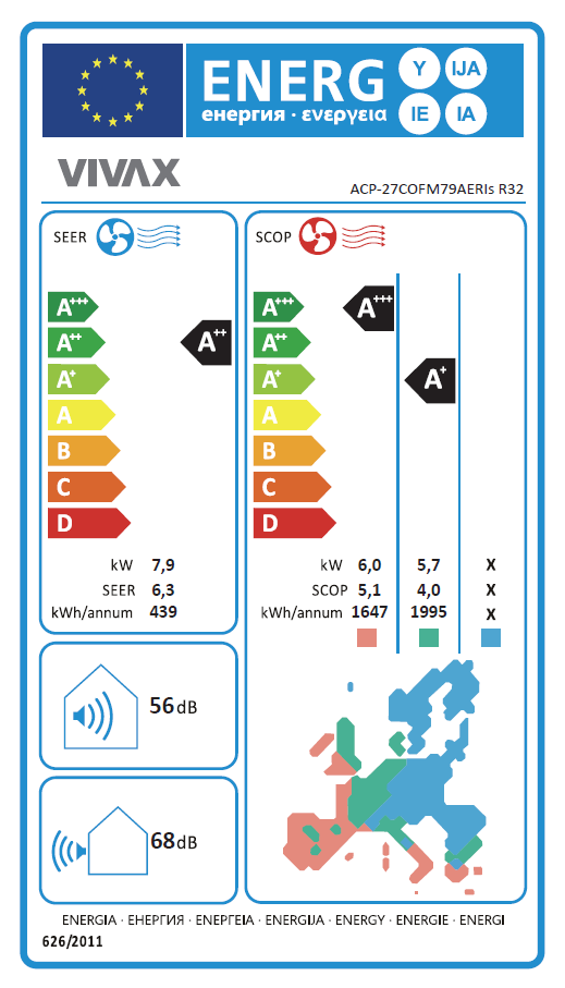 VIVAX COOL, klima ur.multi,  ACP-27COFM79AERIs R32, spolj.