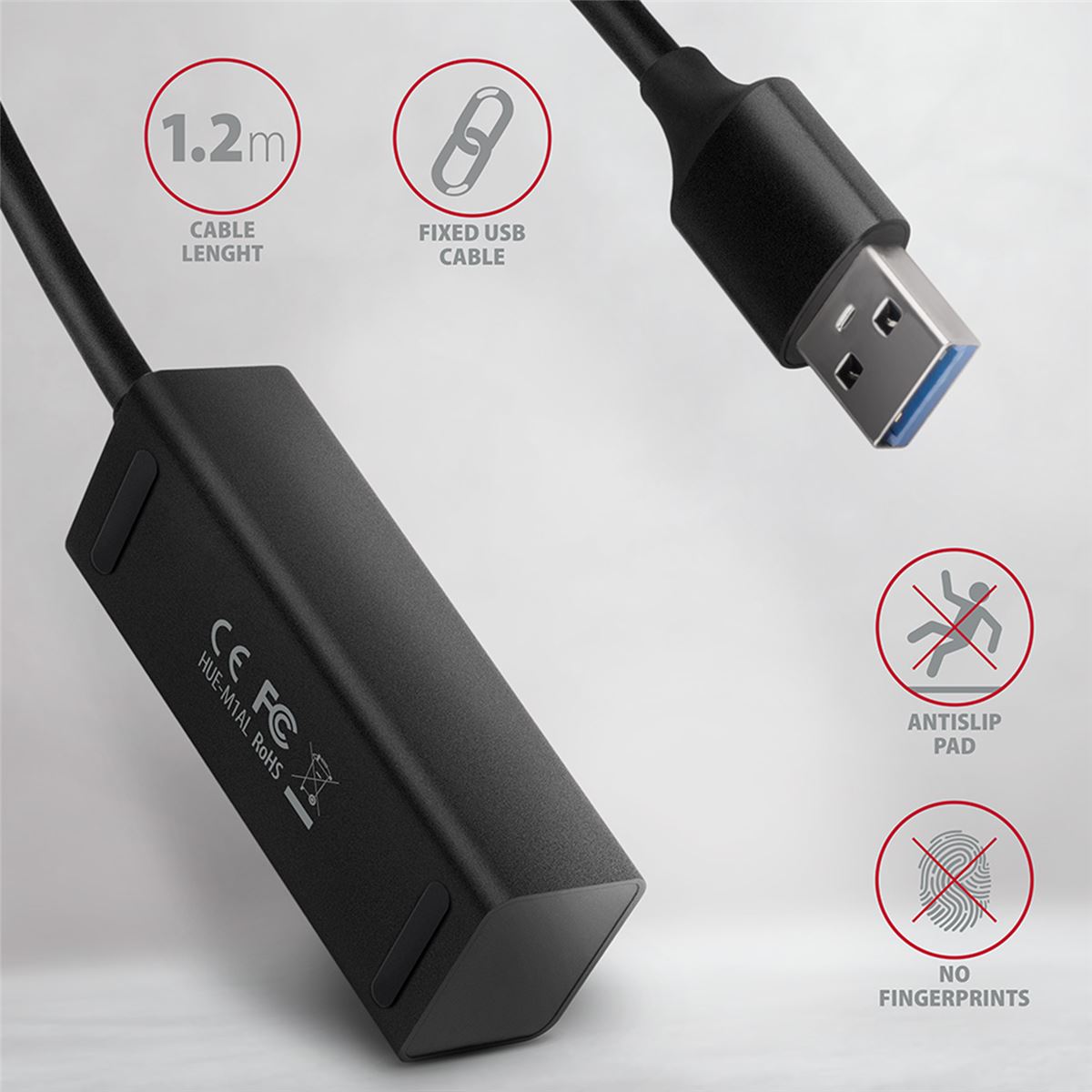 USB HUB Mini SS 4xUSB3.2, HUE-M1C, AXA