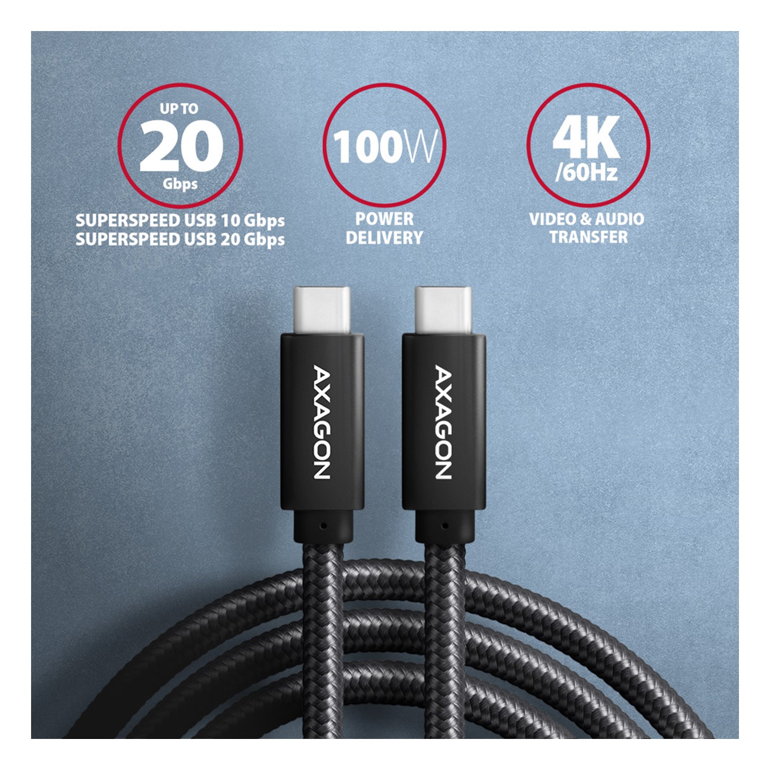 BUCM32-CM20AB SS  USB-C 3.2 GEN 2 CABLE