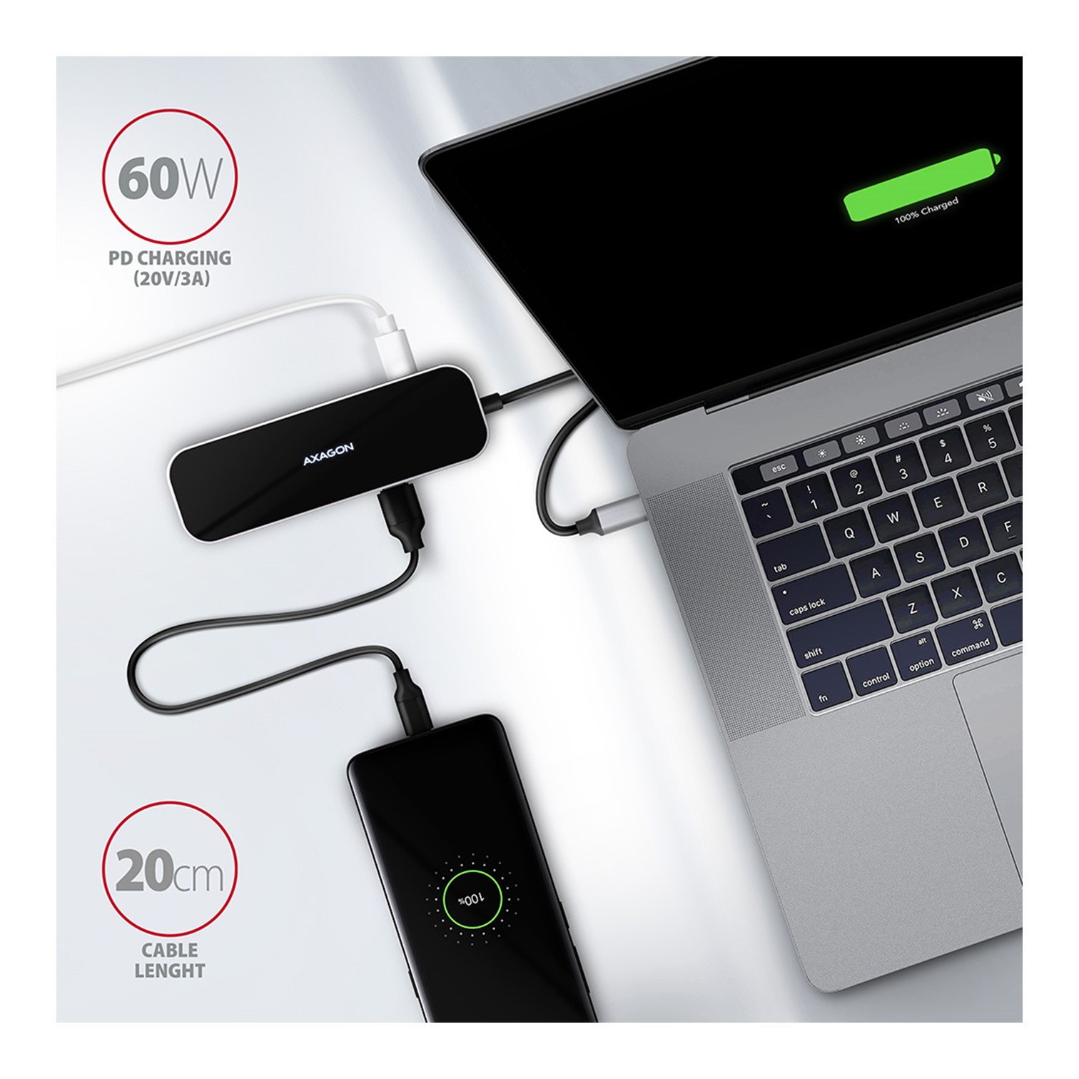 USB HUB SS USB-C 6IN1  HMC-6GL, AXA