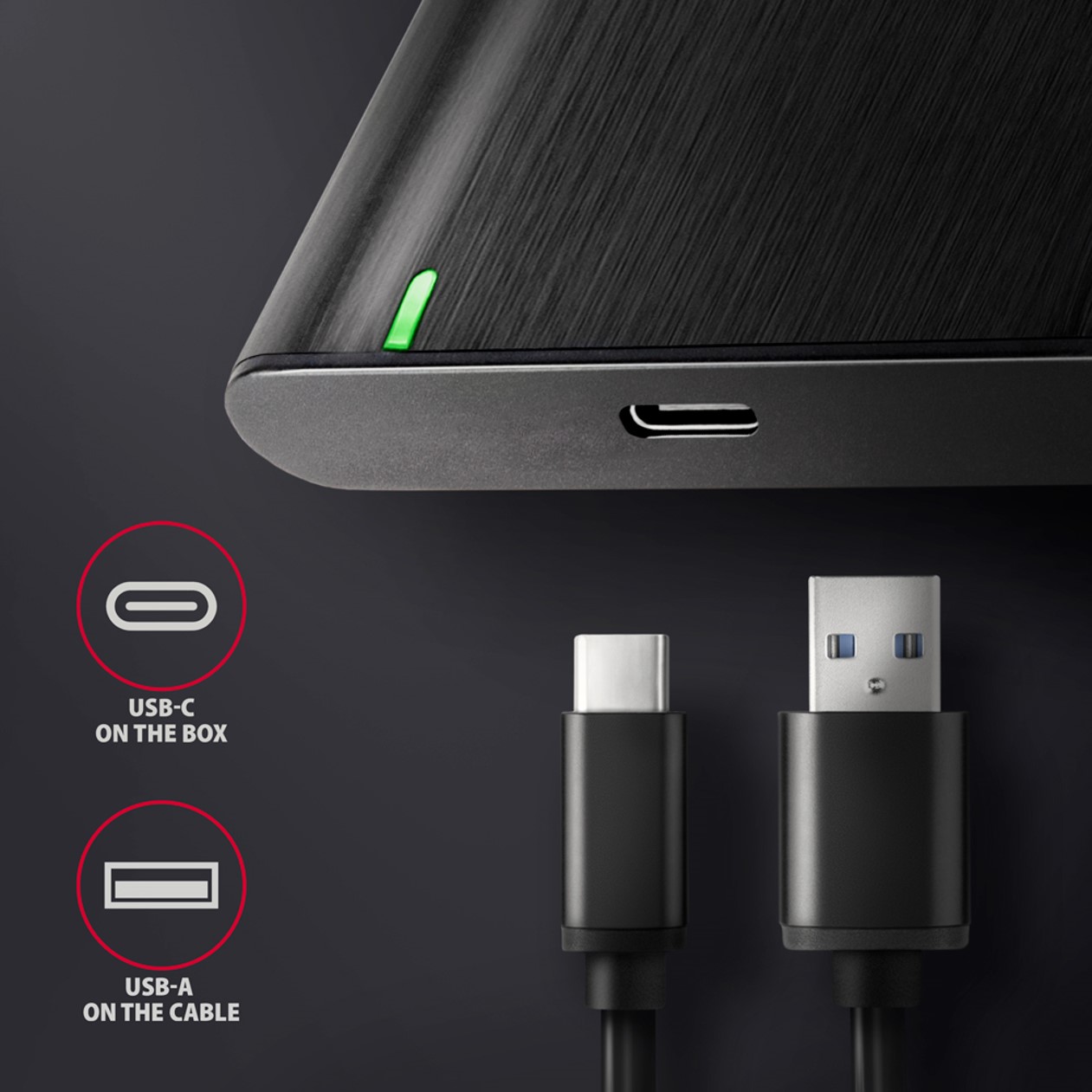 HDD DOD Ladica SATA 6G->USB-C 3.2Gen1, AXA, EE25-A6C