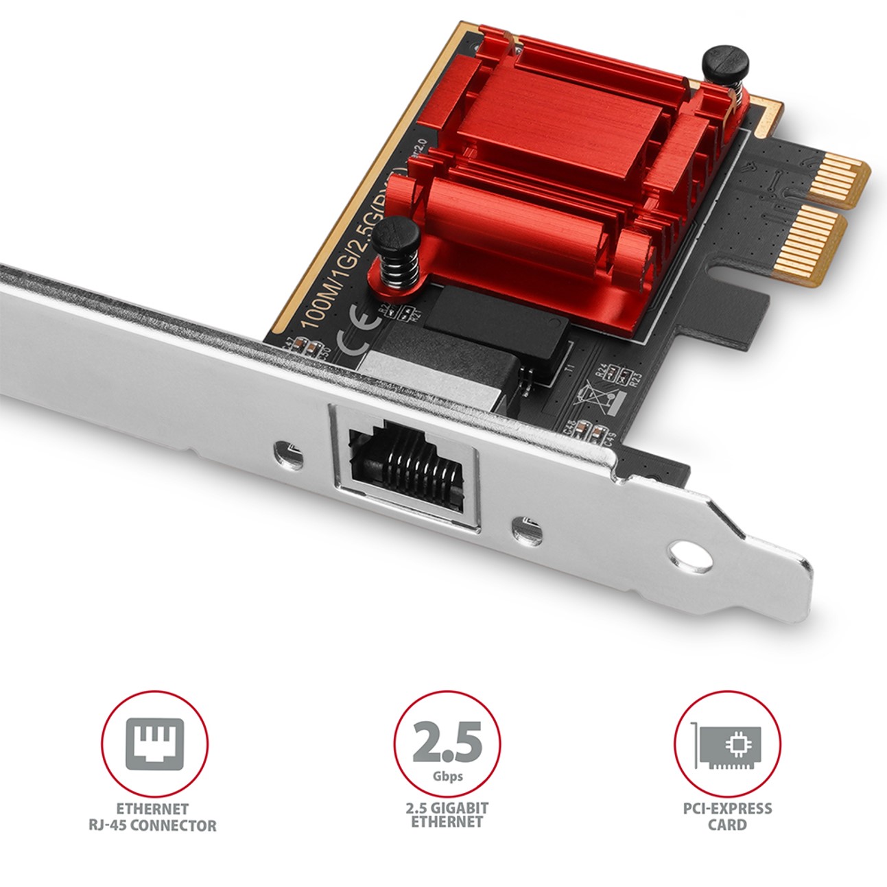 Kontroler PCIe 2,5 -> 2,5 Gigabit RJ45, PCEE-G25, AXA