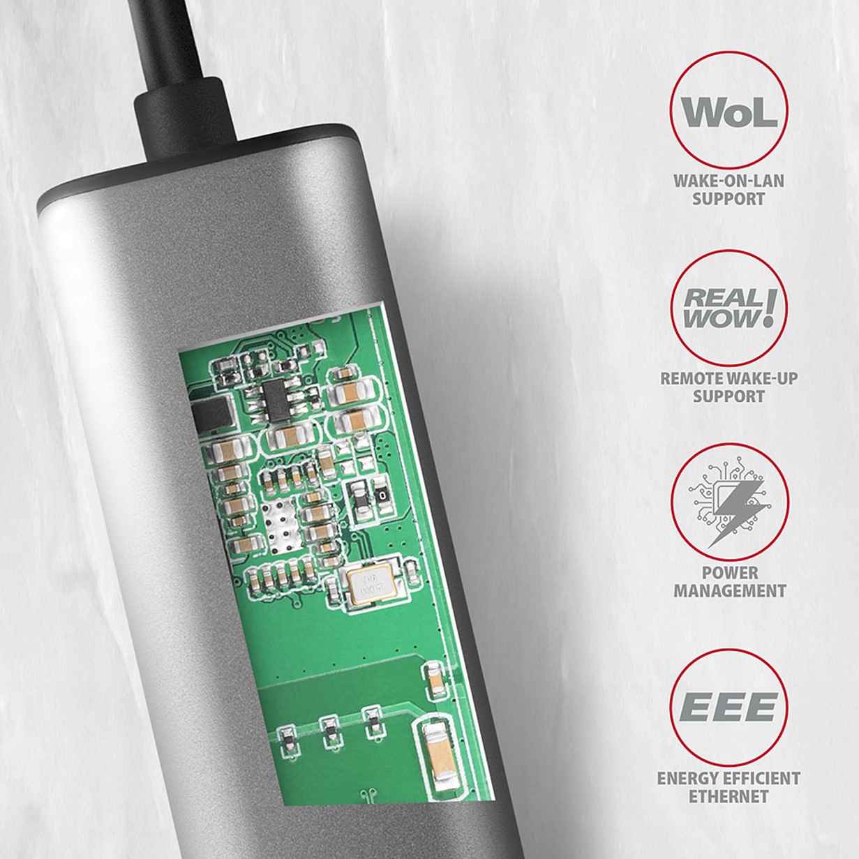 CC USB CM 3.2Gen1 -> RJ45 10/100/1000/2500, ADE-25RC, AXA