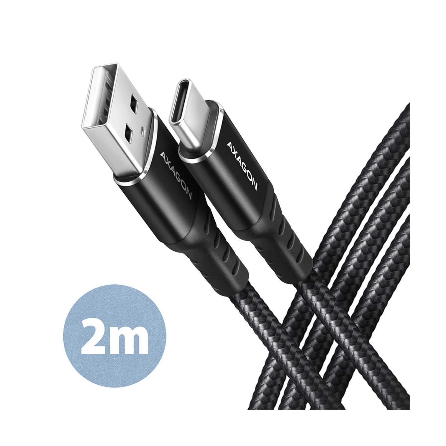 CC USB CM 2.0 <> USB AM, 2m, Crna, HQ, BUCM-AM20AB