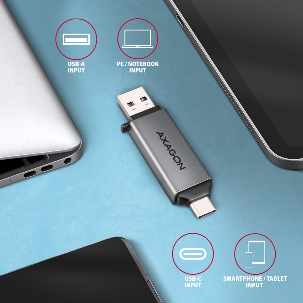 MEM CR USB 2.0 CRE-D4B, SD, microSD, MS, M2, Crna, AXA
