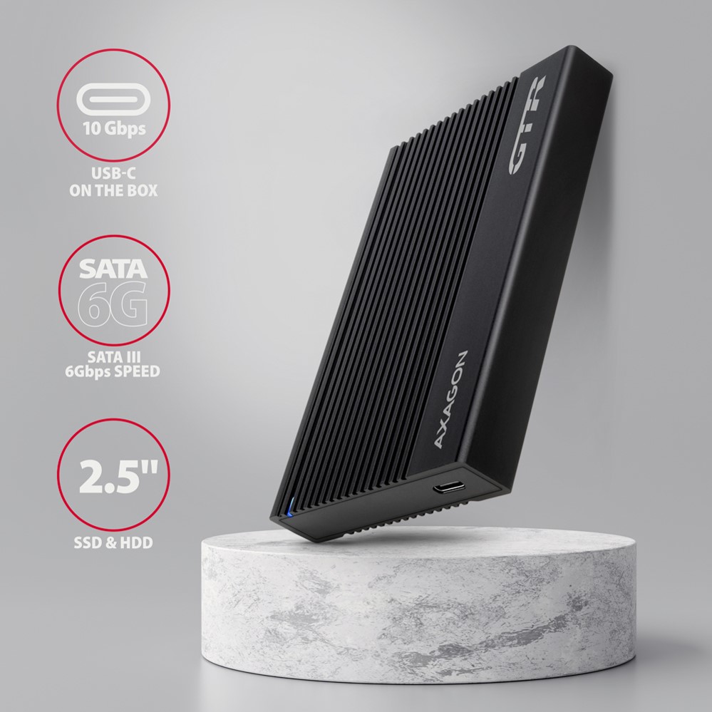 HDD RACK 2.5" SATA 6G -> USB3.2, EE25-SL, AXAGON