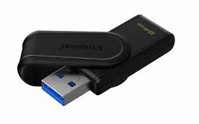 KINGSTON USB DISK DataTraveler Exodia S 64GB USB 3.2 High speed, Swivel cap, Black