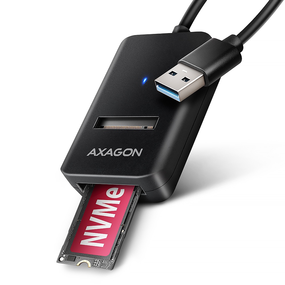 HDD DOD Ladica SATA & NVMe -> USB-A 3.2 Gen2, ADM2-AM, AXA