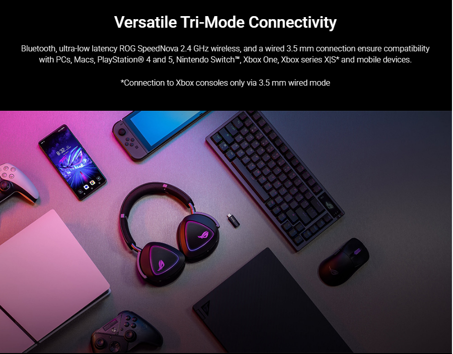 A701 ROG DELTA II Gaming bežične slušalice sa mikrofonom bele