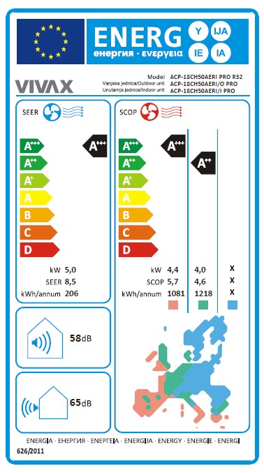 VIVAX COOL, ACP-18CH50AERI PRO R32
