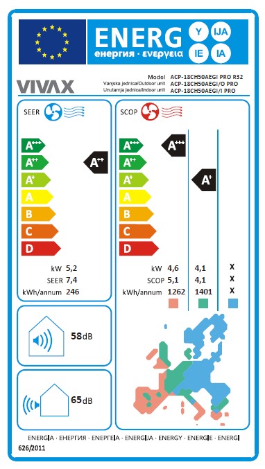 VIVAX COOL, ACP-18CH50AEGI PRO R32